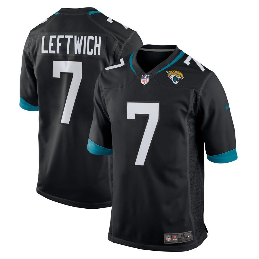 Men Jacksonville Jaguars #7 Byron Leftwich Nike Black Alternate Retired Player Game NFL Jersey